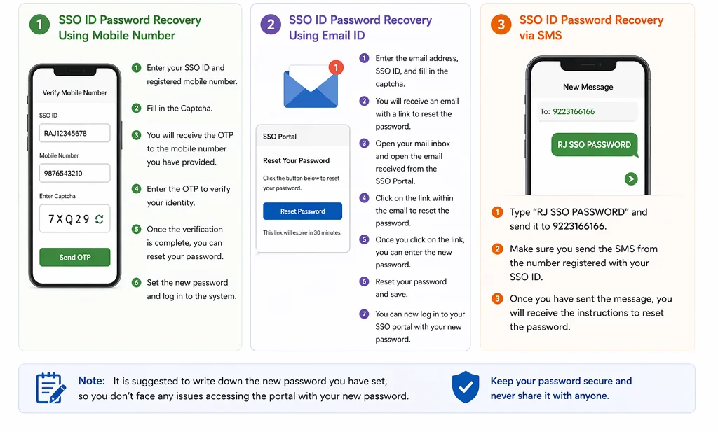 SSO ID Password Recovery Methods