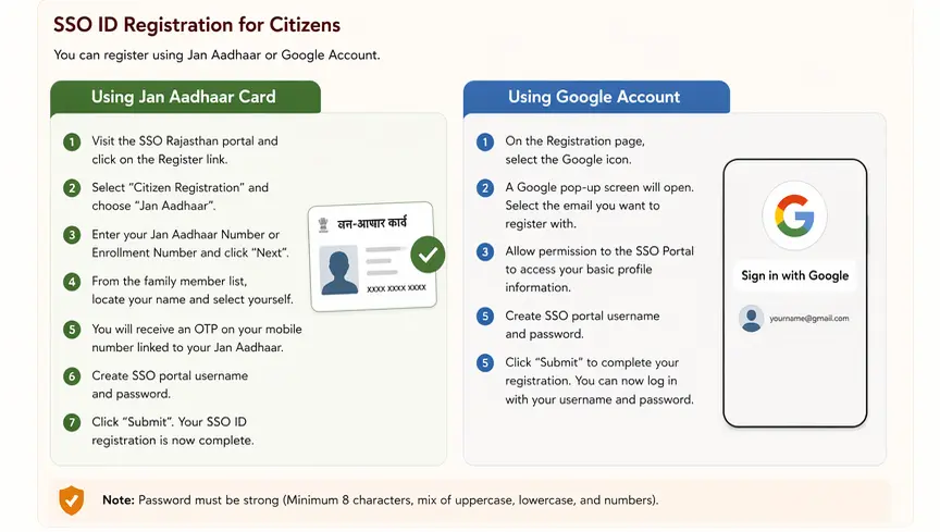 SSO ID Registration for Citizens Via Google Account